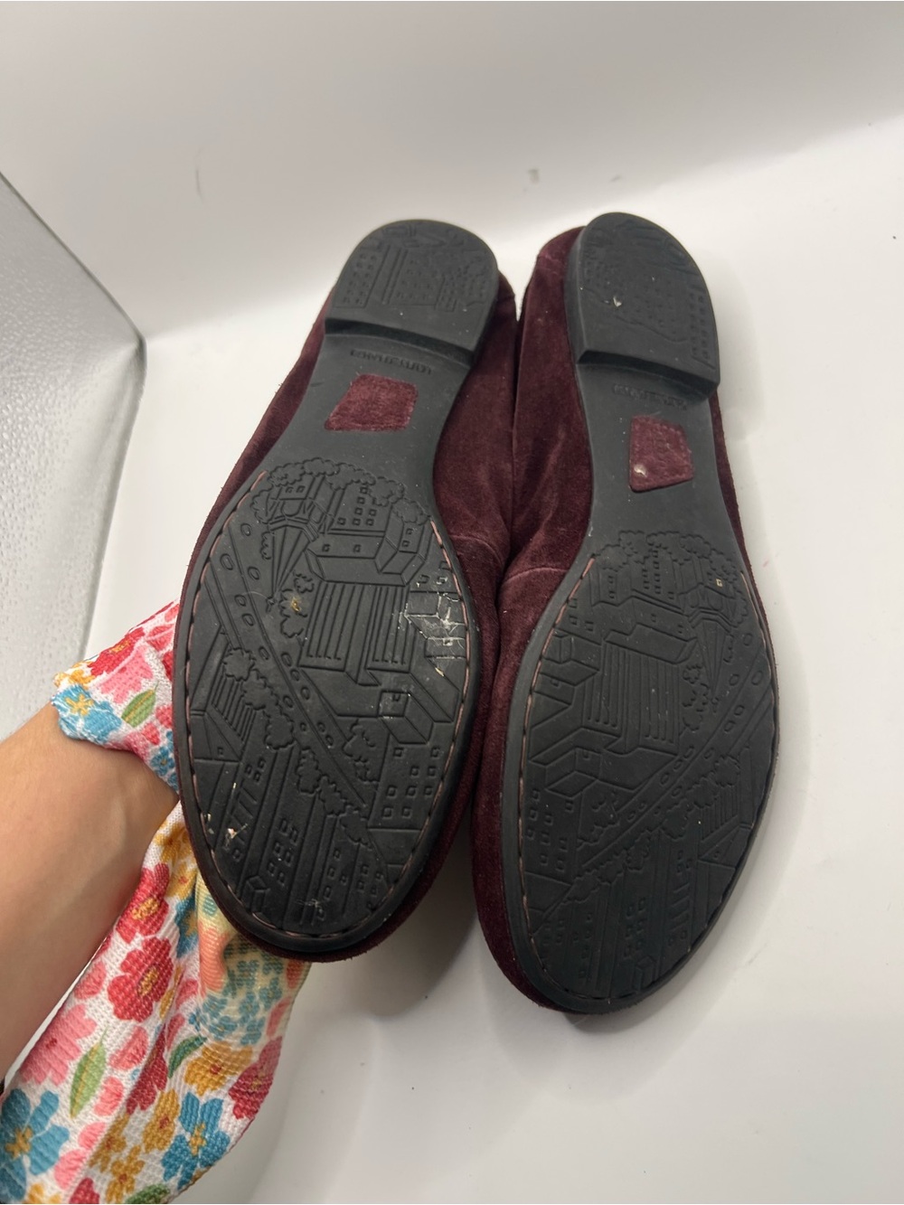 Born Burgundy Suede Ballet Flats - Picture 5 of 9